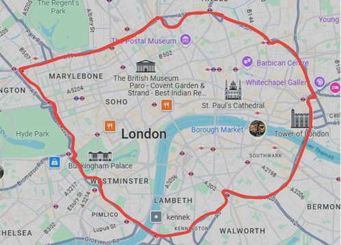 London congestion charge zone map